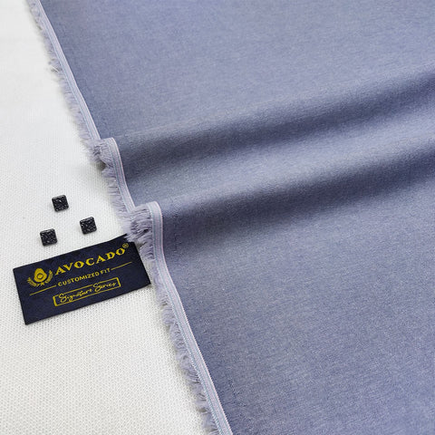 Dark Grey Cotton kameez shalwar Fabric with Buttons & label