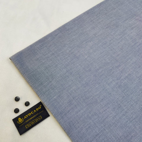 Navy and Light Grey Irish kameez shalwar Fabric with Buttons & label