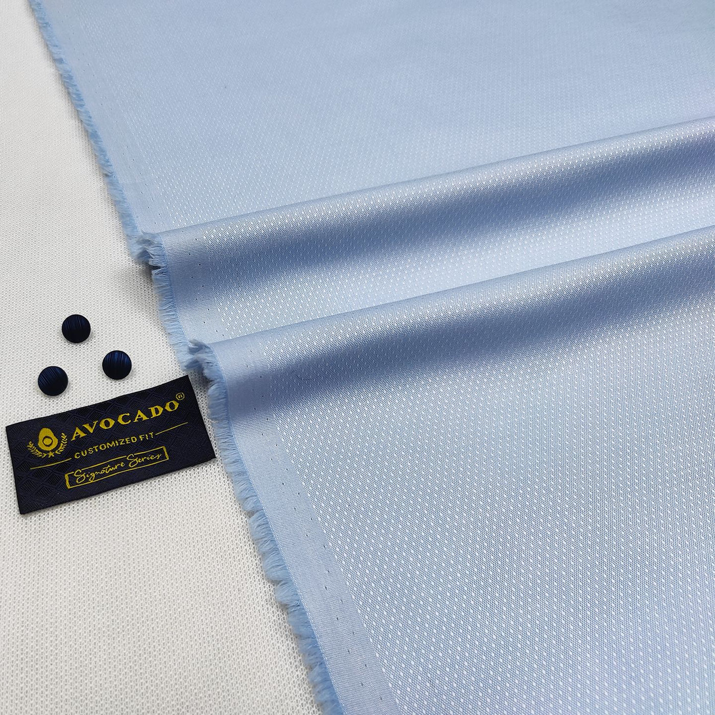 Sky Blue Pointed Self Texture Kameez Shalwar Fabric