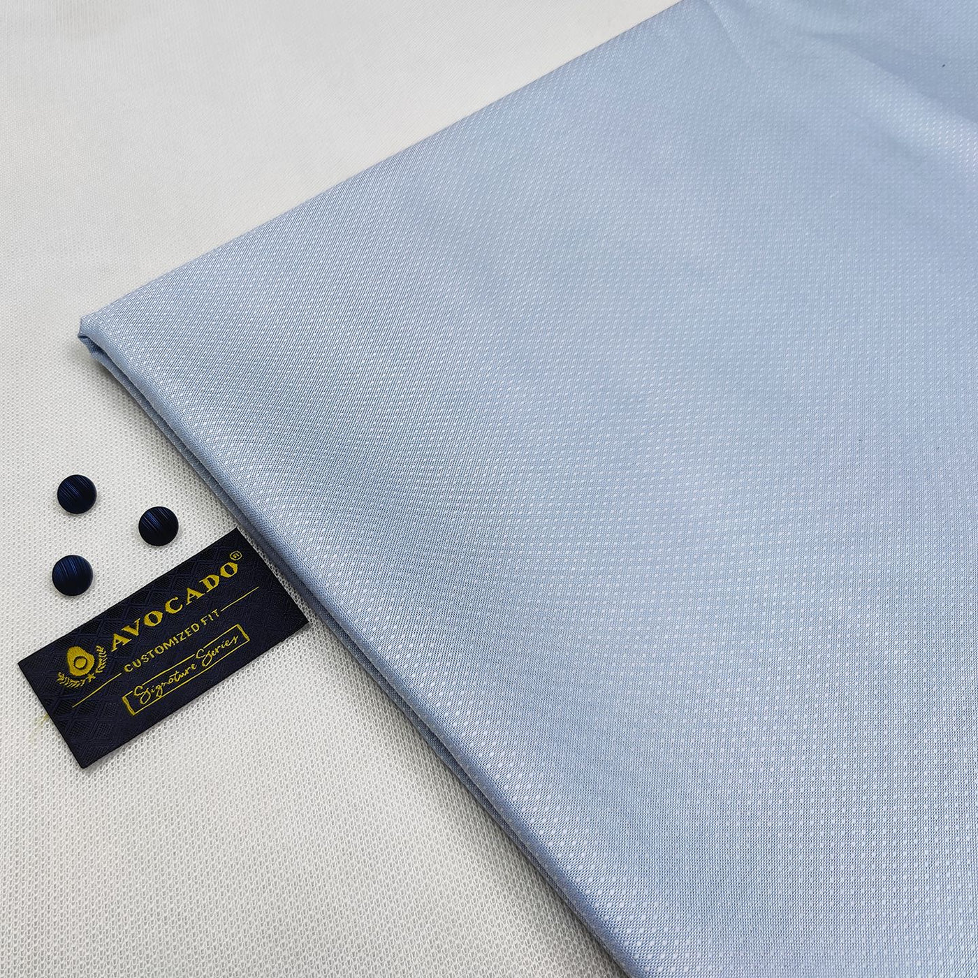 Sky Blue Pointed Self Texture Kameez Shalwar Fabric