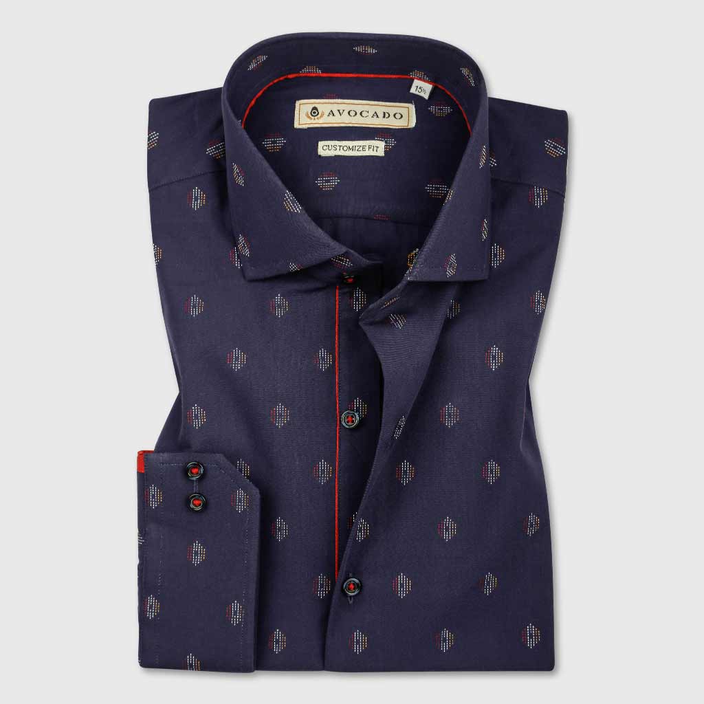 NAVY BLUE PRINTED SHIRT
