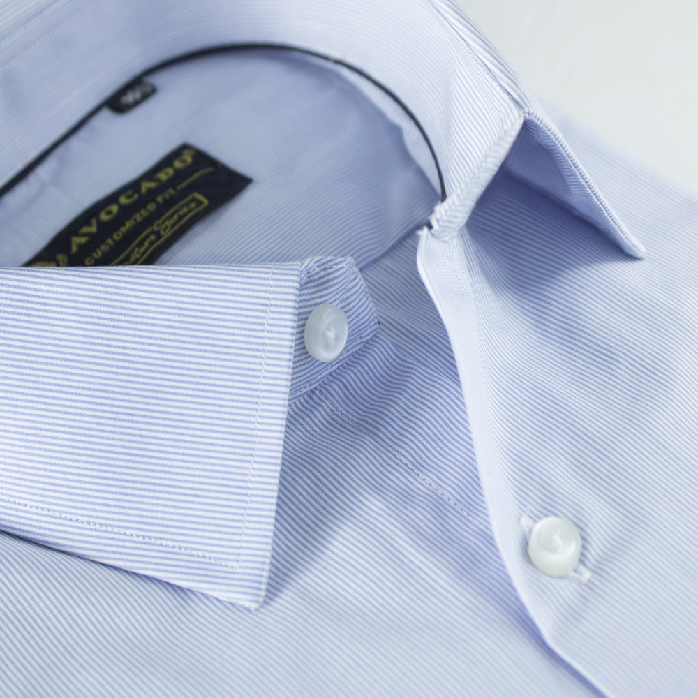 Light Blue Pencil Stripes Dress Shirt