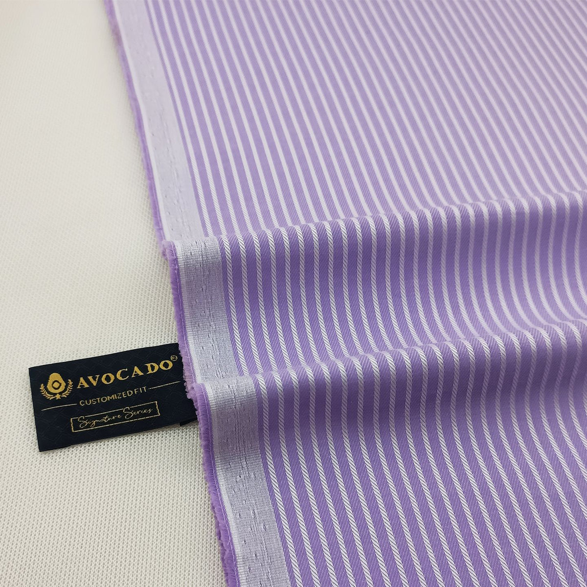 Purple Stripes Harringbone Unstiched Shirt Fabric online in pakistan